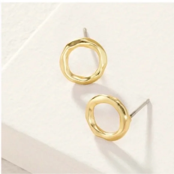 Stella & Dot essential hammered convertible hoops - Picture 3 of 3